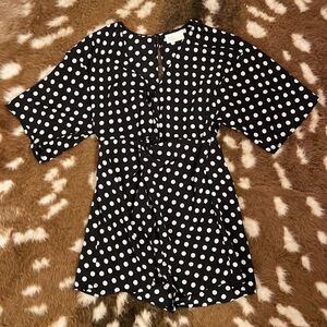 Polka Dot Preppy Romper